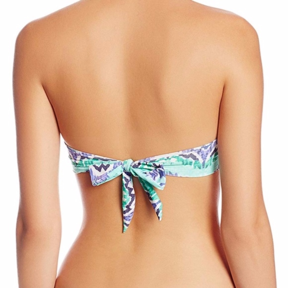 NWT Sofia by ViX [ Large ] Tie Dye Bandeau Bikini Top in‎ Aqua Mahal - Picture 4 of 9